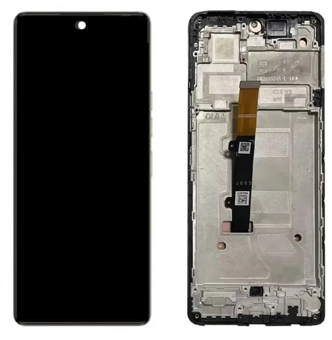 Tecno Camon 30S Pro 5G Çıtalı Ekran Dokunmatik Siyah SOFT OLED Kalite Ekran