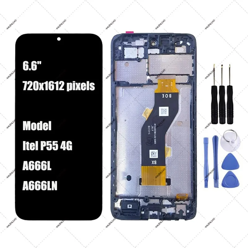 Tecno itel P55t Ekran Dokunmatik Orijinal Çıtasız Ürün (Çerçevesiz)