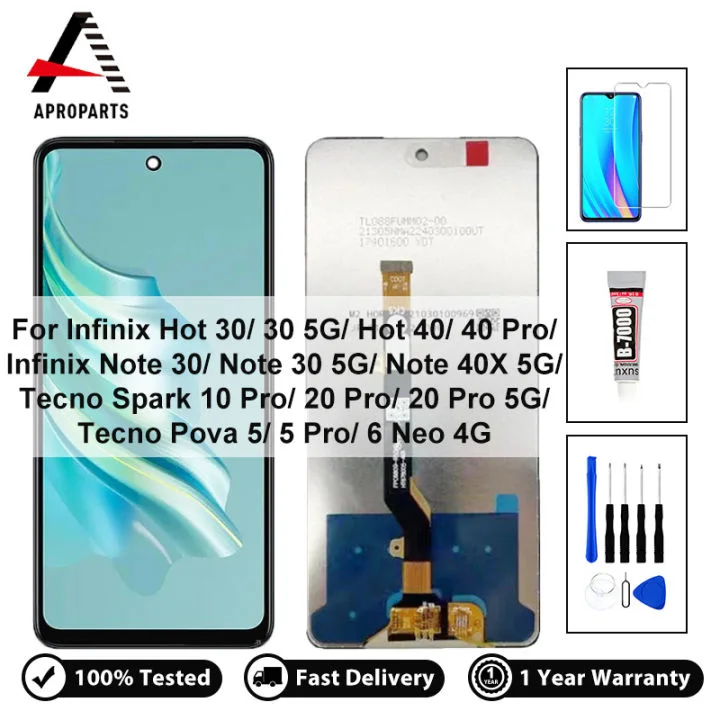 Tecno Note 30 Pro Ekran Dokunmatik SOFT OLED Kalite Ekran Çıtasız (Çerçevesiz)