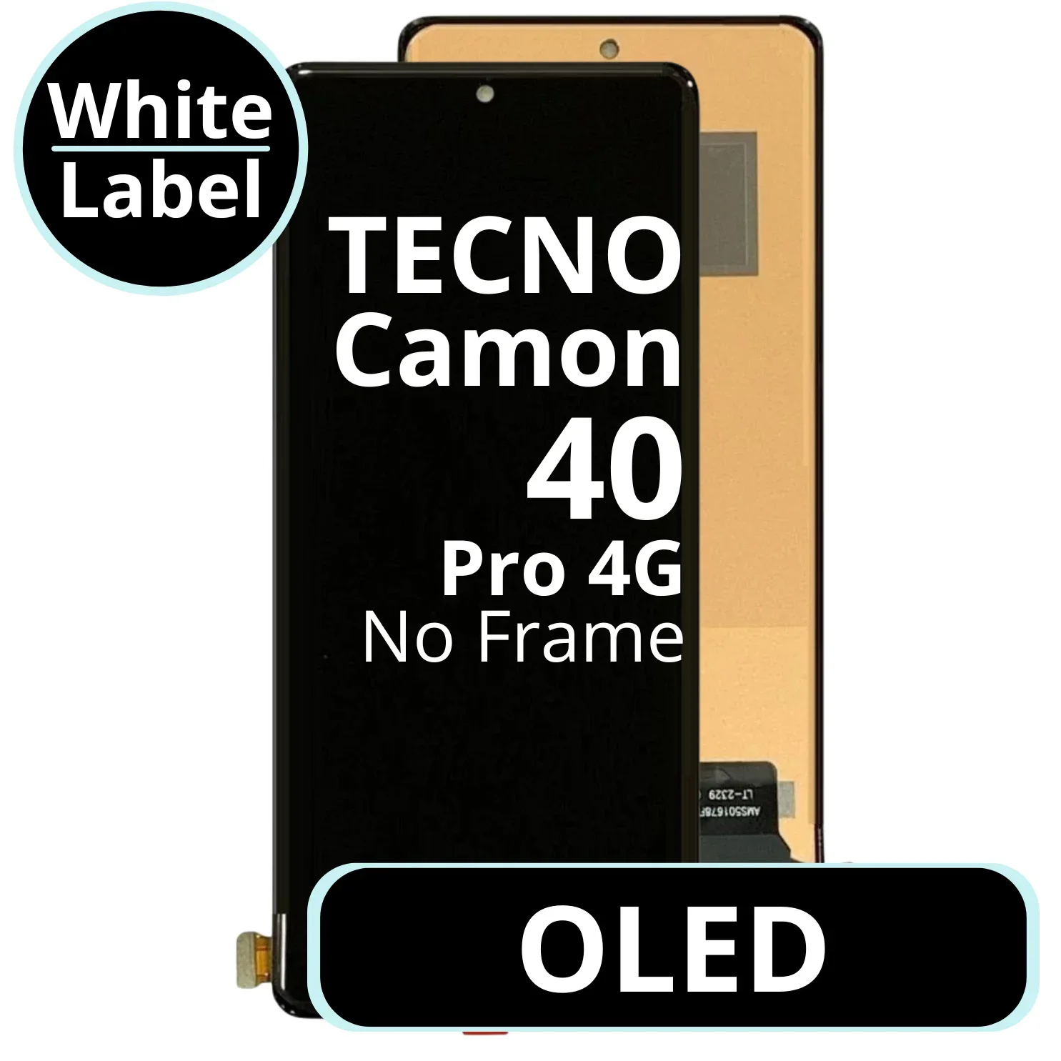 Tecno Note 40S Ekran Dokunmatik SOFT OLED Kalite Ekran Çıtasız (Çerçevesiz)