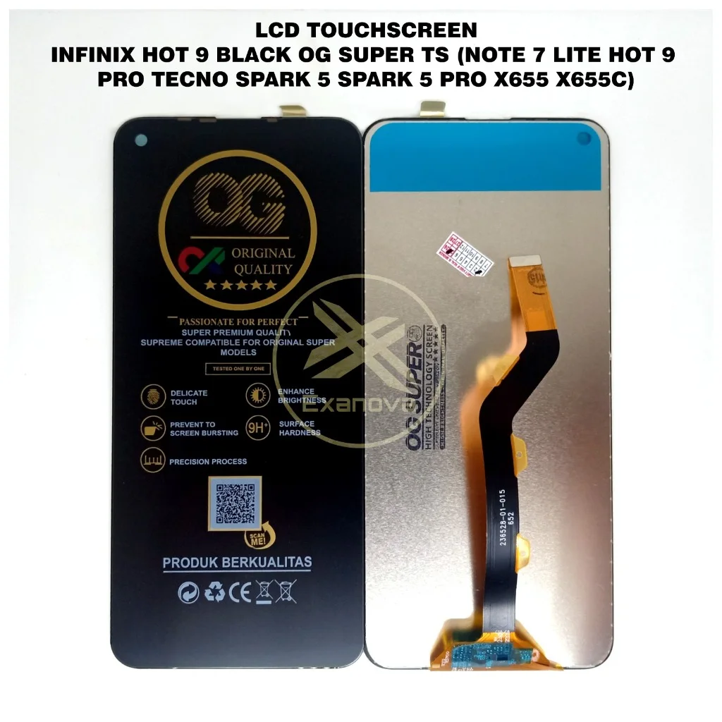 Tecno Note 7 Lite Ekran Dokunmatik Orijinal Çıtasız Ürün (Çerçevesiz)