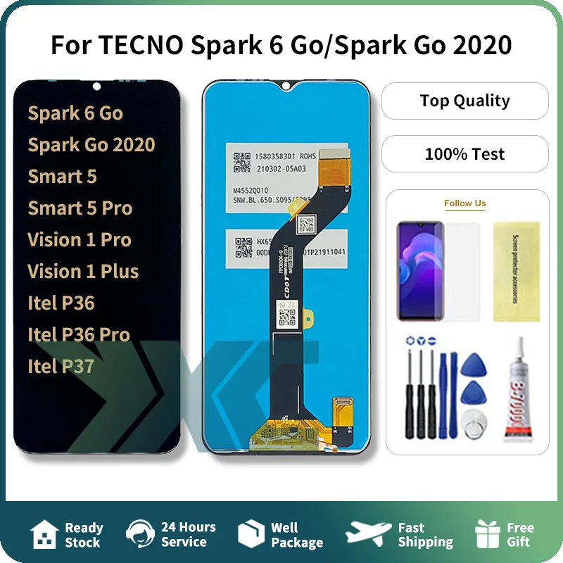 Tecno Smart 5 Pro Ekran Dokunmatik Orijinal Çıtasız Ürün (Çerçevesiz)