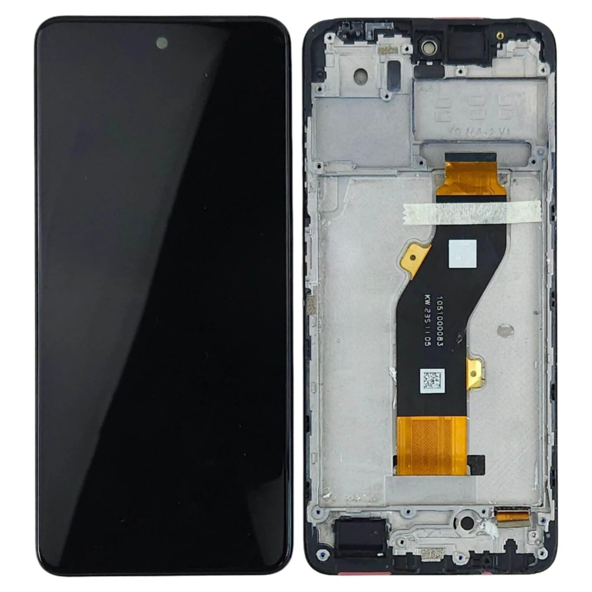 Tecno Spark 20C Çıtalı Ekran Dokunmatik Siyah Orijinal