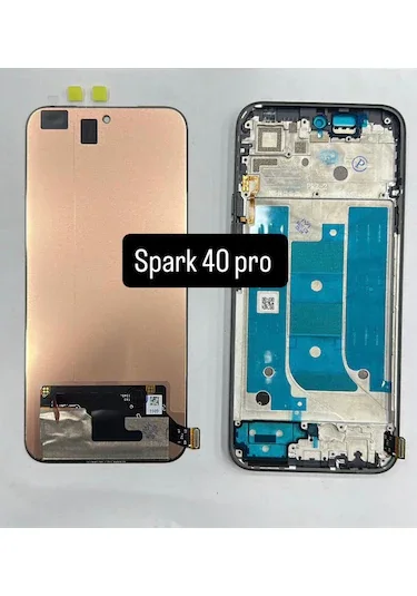 Tecno Spark 40 Pro Çıtalı Ekran Dokunmatik Silver SOFT OLED Kalite Ekran