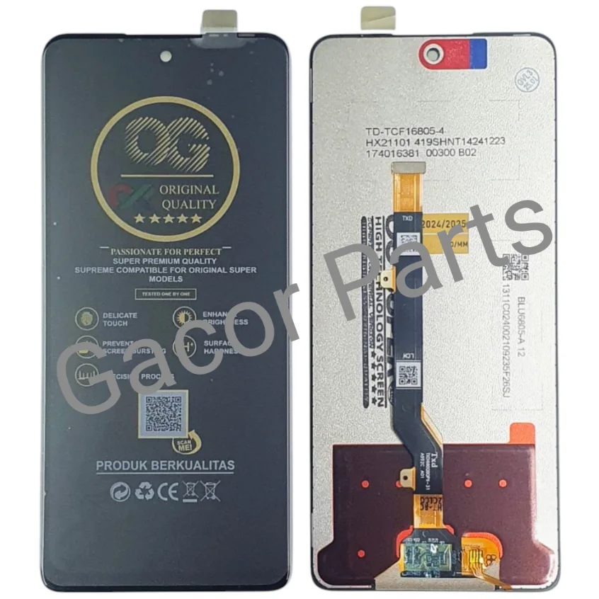 Tecno X6833 Ekran Dokunmatik Orijinal Çıtasız Ürün (Çerçevesiz)