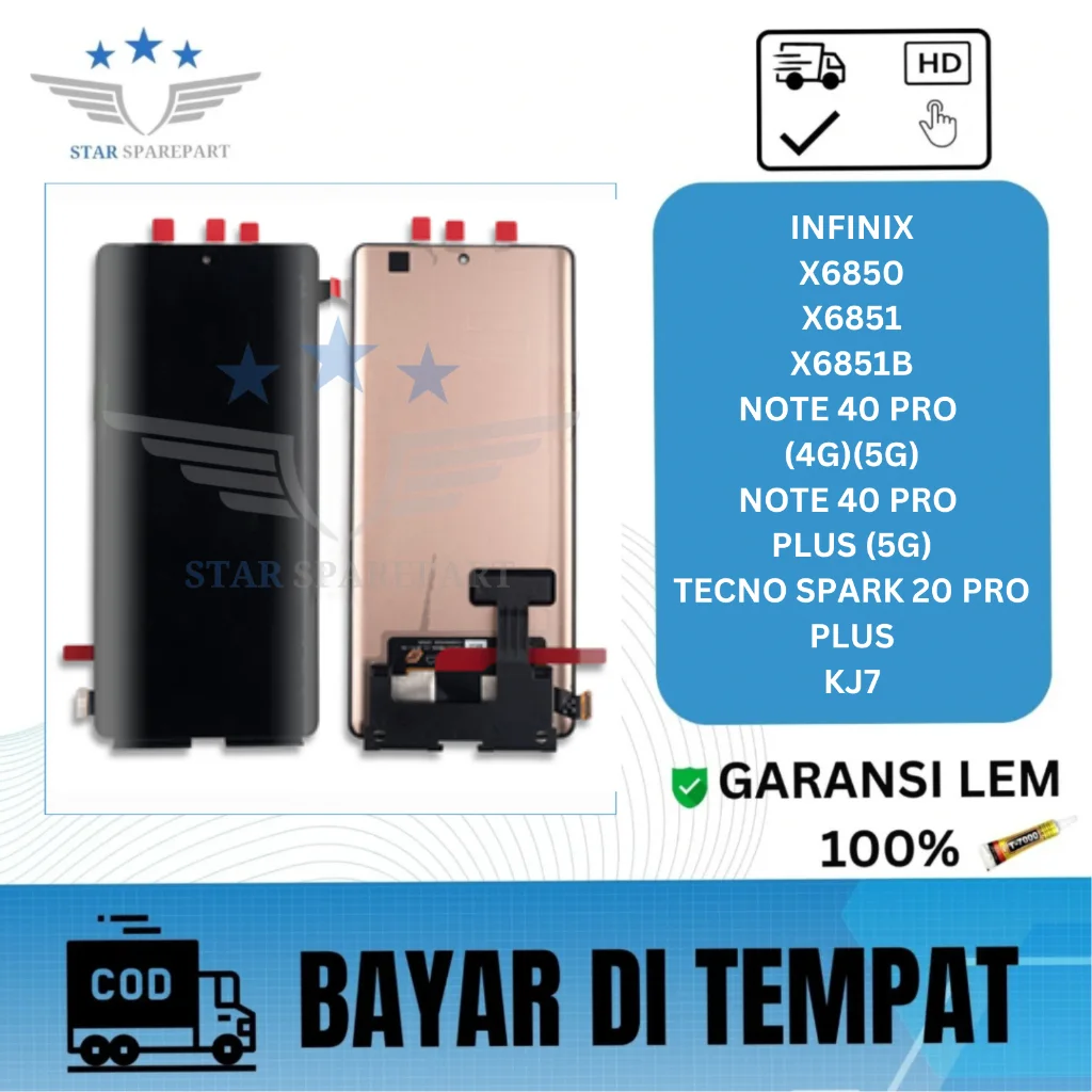 Tecno X6850 Ekran Dokunmatik SOFT OLED Kalite Ekran Çıtasız (Çerçevesiz)