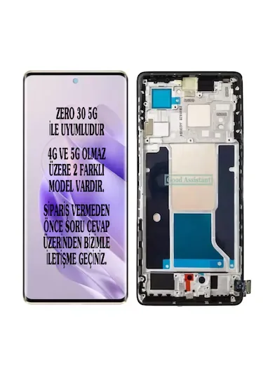 Tecno Zero 30 5G Çıtalı Ekran Dokunmatik Mor SOFT OLED Kalite Ekran