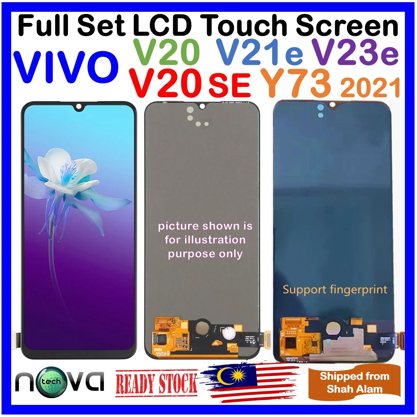 Vivo V23e Ekran Dokunmatik OLED Çıtasız (Çerçevesiz)