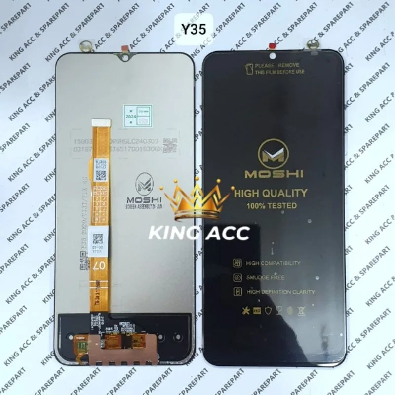 Vivo Y35 Plus Ekran Dokunmatik Orijinal Çıtasız Ürün (Çerçevesiz)