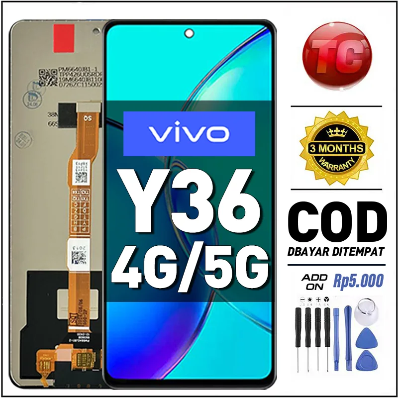 Vivo Y36 4G Ekran Dokunmatik Orijinal Çıtasız Ürün (Çerçevesiz)