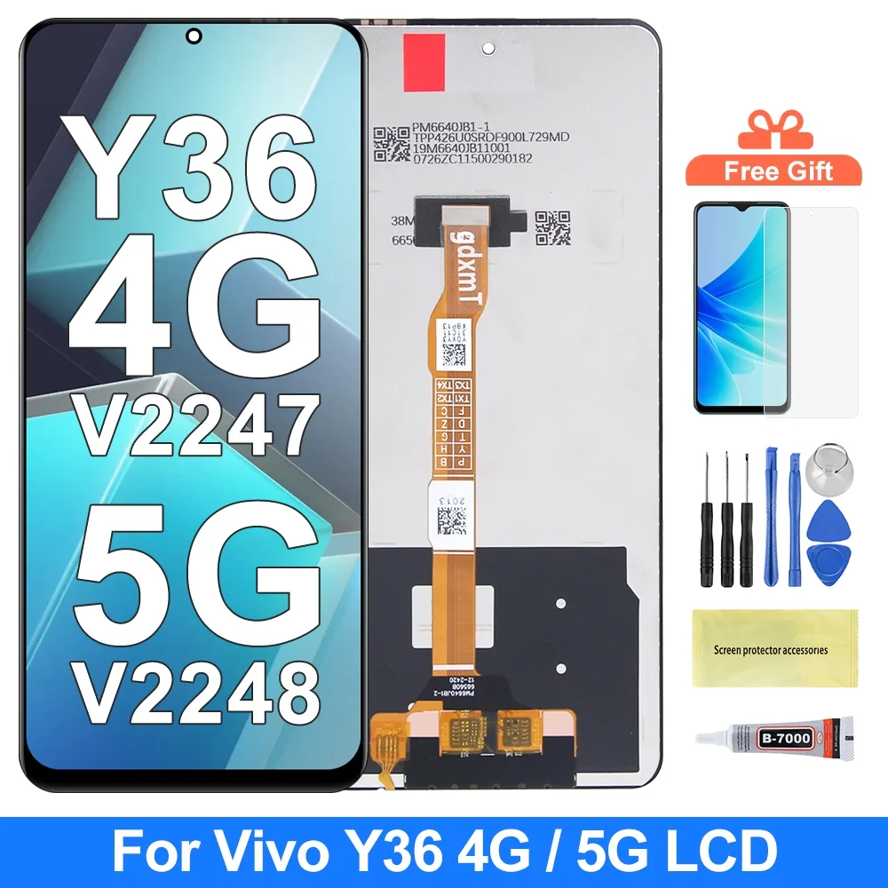 Vivo Y36 4G Ekran Dokunmatik Orijinal Çıtasız Ürün (Çerçevesiz)