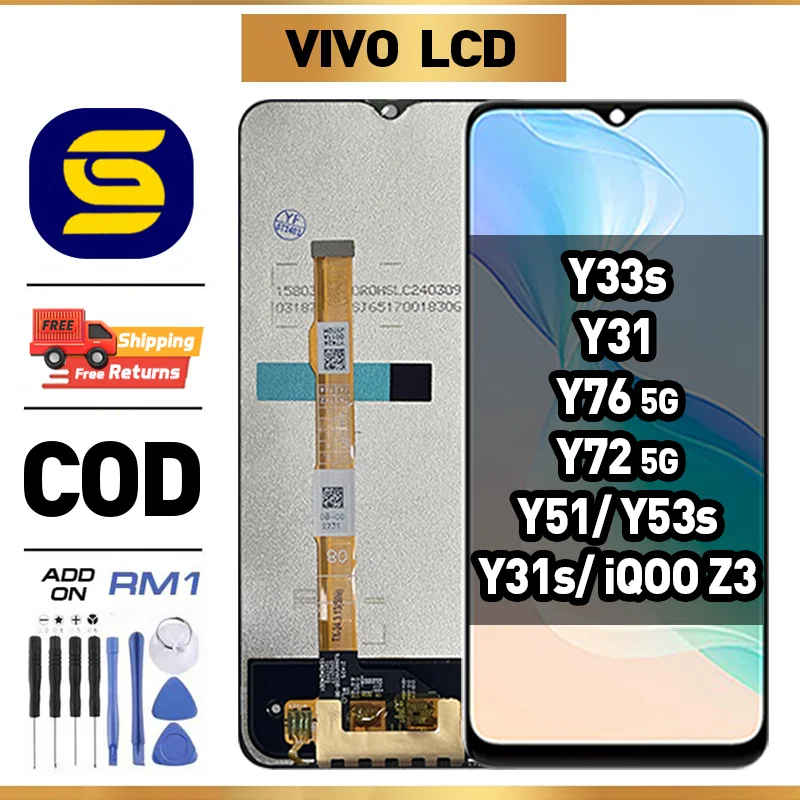 Vivo Y53s 5G Ekran Dokunmatik Orijinal Çıtasız Ürün (Çerçevesiz)