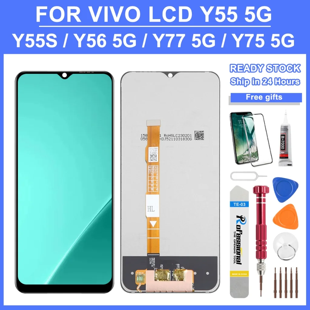 Vivo Y55 5G Ekran Dokunmatik Orijinal Çıtasız Ürün (Çerçevesiz)
