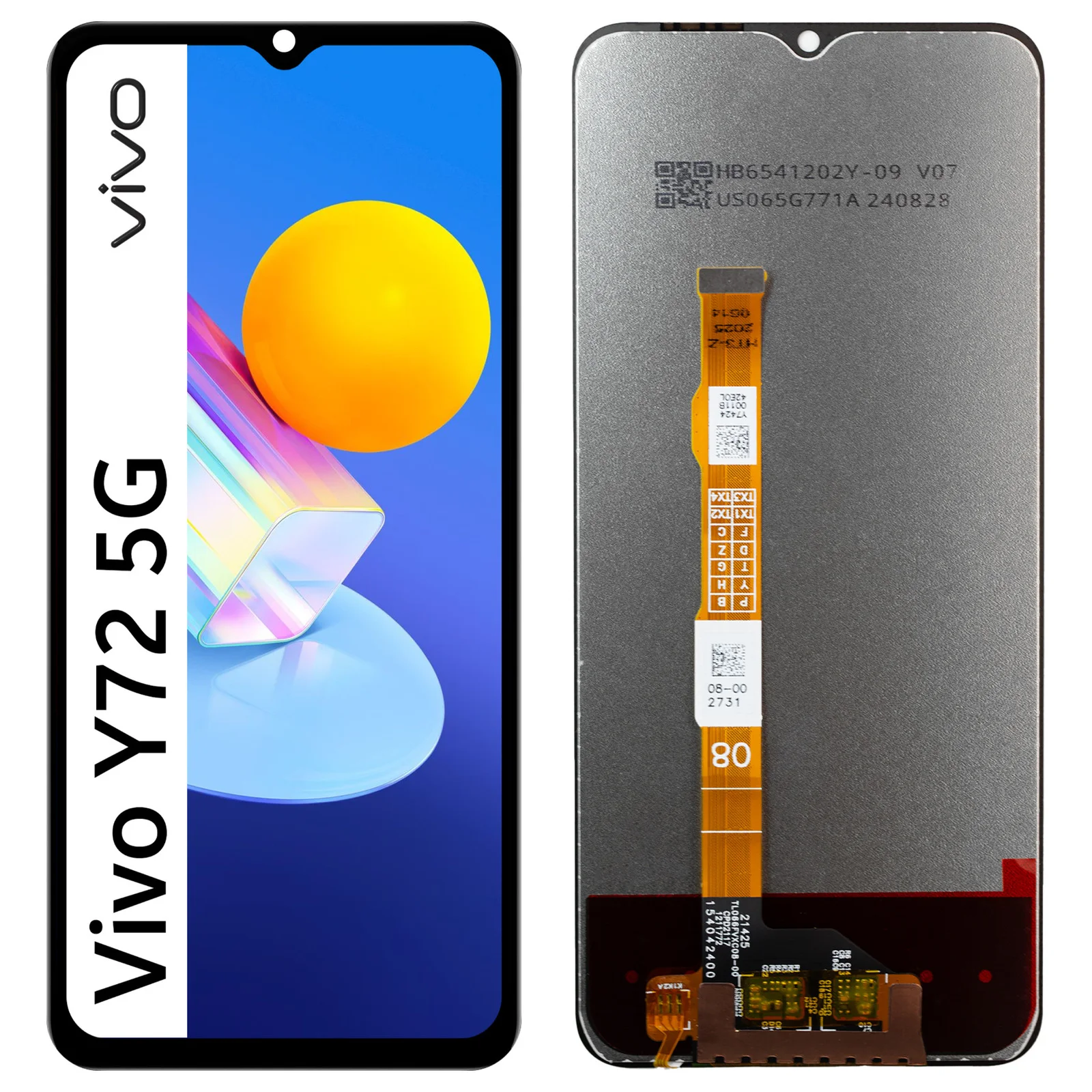 Vivo Y72 5G Ekran Dokunmatik Orijinal Çıtasız Ürün (Çerçevesiz)