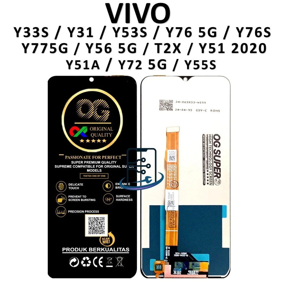 Vivo Y76s Ekran Dokunmatik Orijinal Çıtasız Ürün (Çerçevesiz)