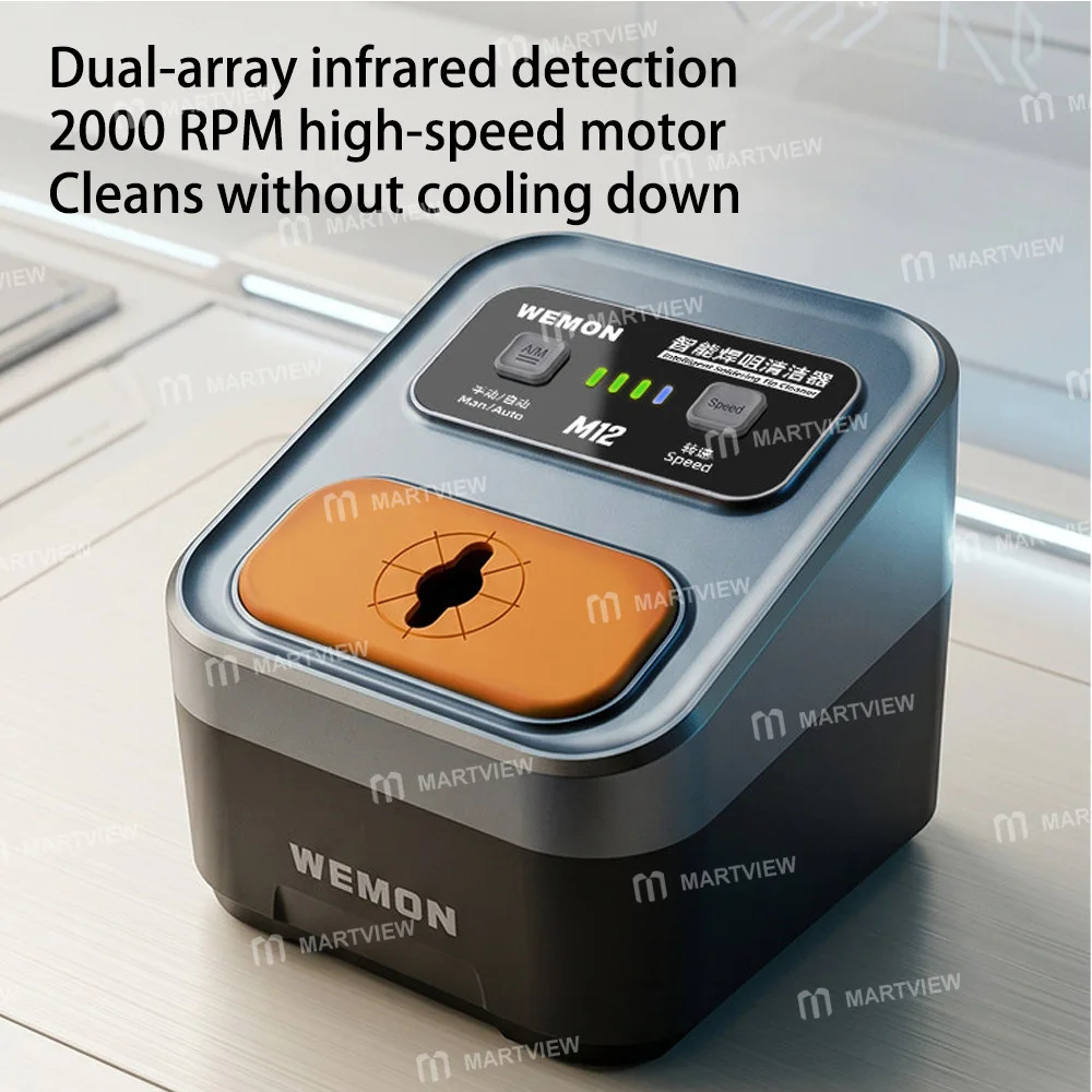 Wemon M12 Akıllı Kızılötesi Sensörlü Elektrikli Lehimleme Ucu Temizleyici