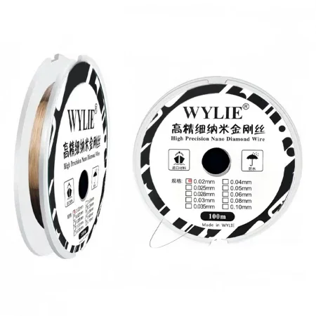 Wylie 100M Yüksek Sertlikli Özel Nano Kesme Elmas Teli Ekran Ayırma İçin 0.028mm 100mt