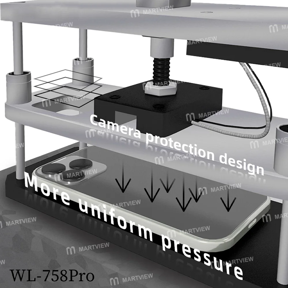 Wylie WL-758Pro Ekran / Arka Kapak Tamiri için Isıtma ve Basınç Tutma Masası