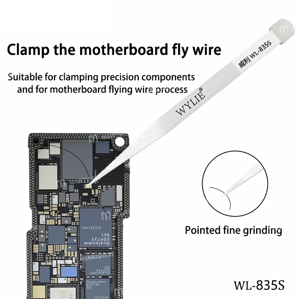 Wylie WL-835S Yalıtımlı Antistatik Seramik Cımbız, PCB Lehimleme Onarımı için