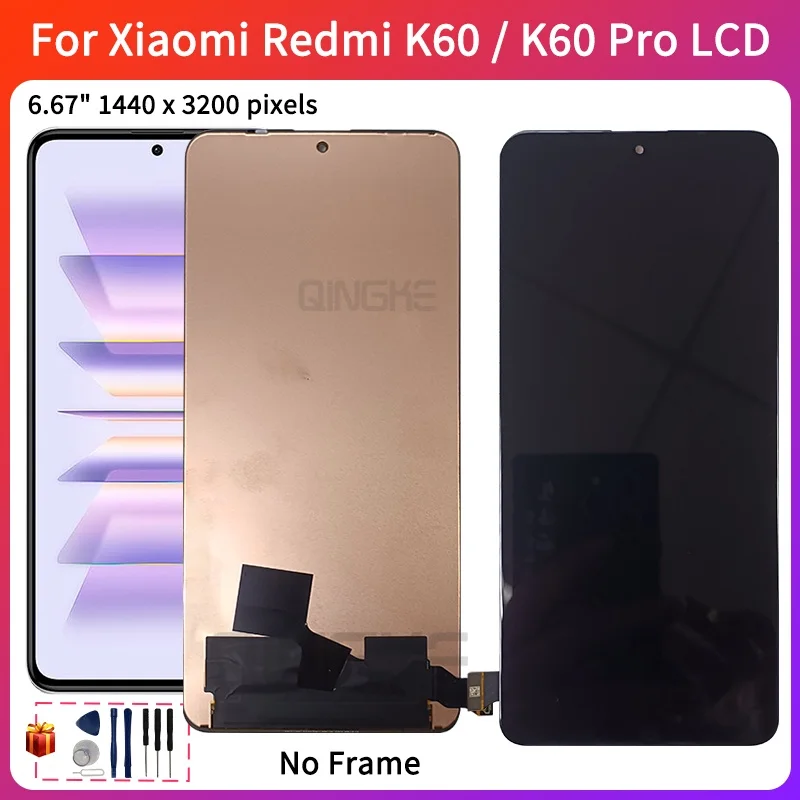 Xiaomi K60 Pro Ekran Dokunmatik SOFT OLED Kalite Ekran Çıtasız (Çerçevesiz)