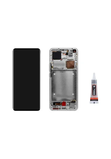 Xiaomi Mi 11 Ultra Çıtalı Ekran Dokunmatik Silver SOFT OLED Kalite Ekran