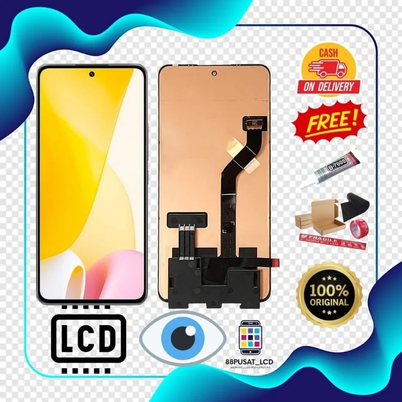 Xiaomi Mi 12LİTE Ekran Dokunmatik SOFT OLED Kalite Ekran Çıtasız (Çerçevesiz)