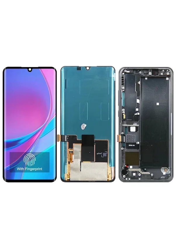 Xiaomi Mi Note 10 Pro Çıtalı Ekran Dokunmatik Siyah SOFT OLED Kalite Ekran