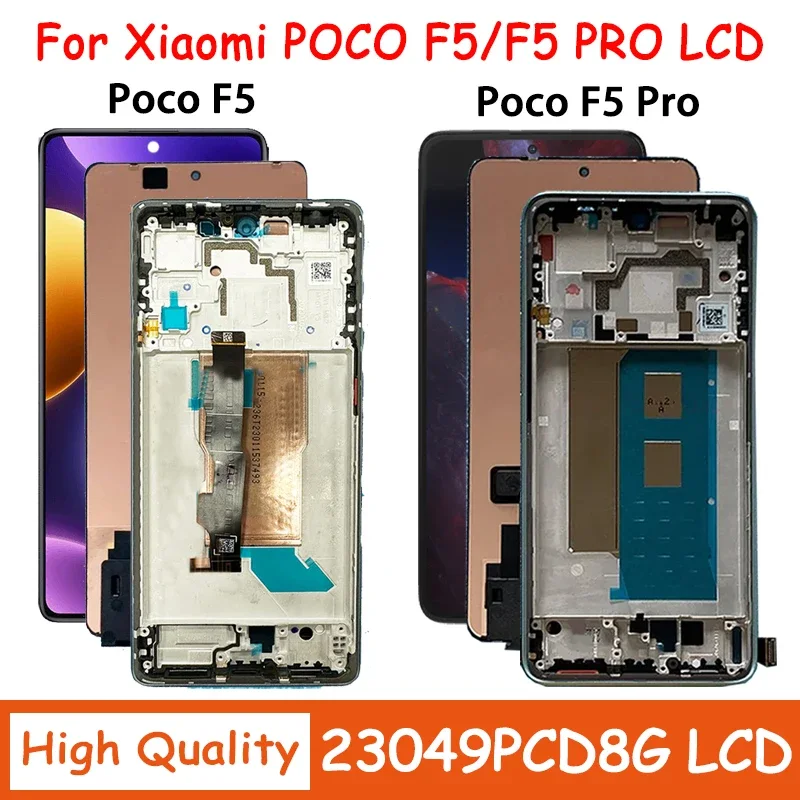 Xiaomi Poco F5 Pro Ekran Dokunmatik SOFT OLED Kalite Ekran Çıtasız (Çerçevesiz)