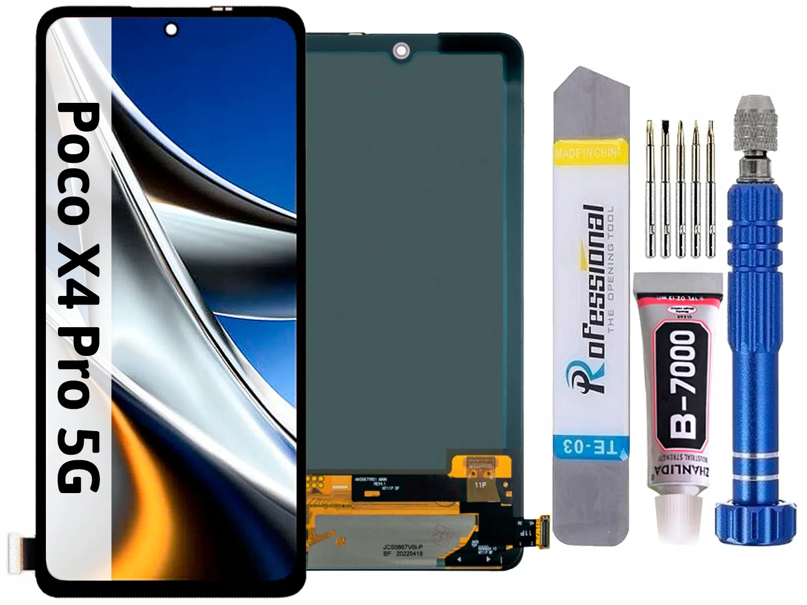 Xiaomi Poco X4 Pro Ekran Dokunmatik OLED 662MM Çıtasız (Çerçevesiz)