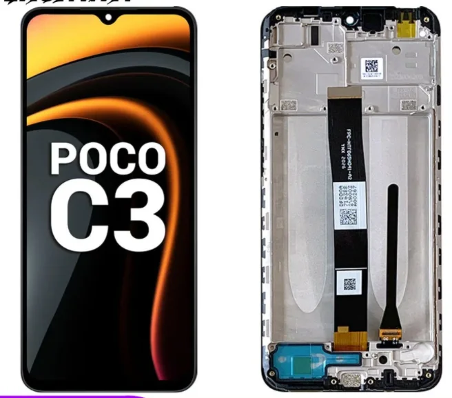 Xiaomi Pococo C3 Ekran Dokunmatik Orijinal Çıtasız Ürün (Çerçevesiz)
