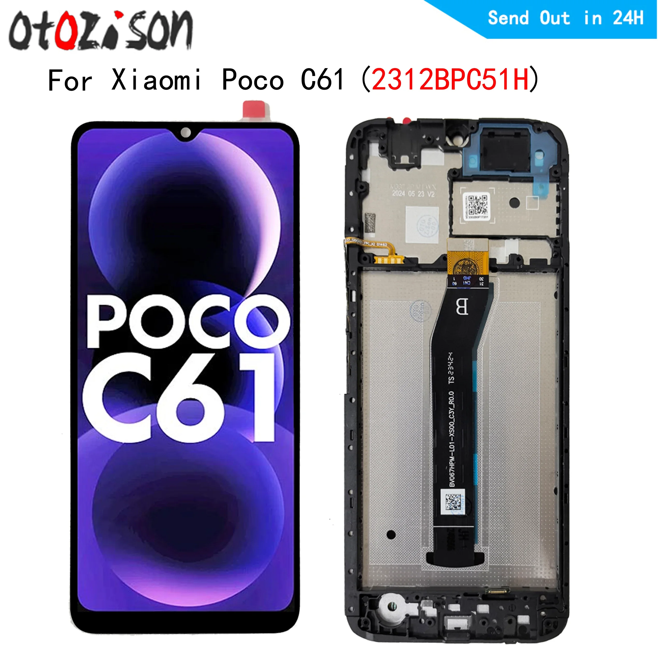 Xiaomi Pococo C61 Ekran Dokunmatik Orijinal Çıtasız Ürün (Çerçevesiz)