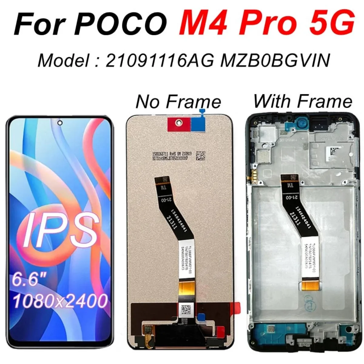 Xiaomi Pococo M4 Pro 5G Ekran Dokunmatik Orijinal Çıtasız Ürün (Çerçevesiz)