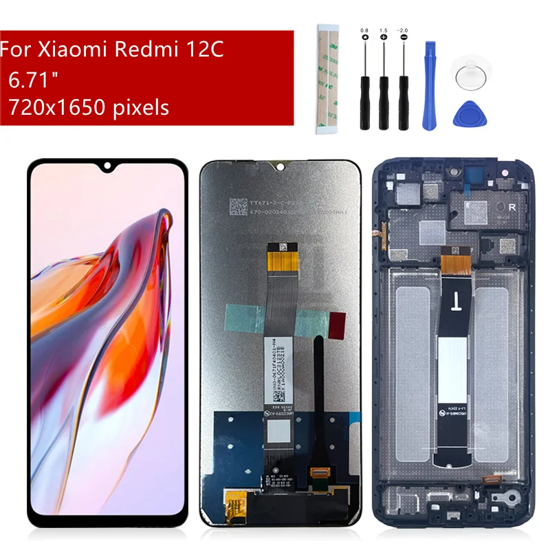 Xiaomi Redmi 12C Ekran Dokunmatik Orijinal Çıtasız Ürün (Çerçevesiz)