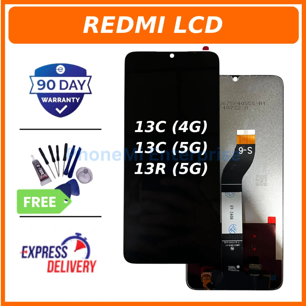 Xiaomi Redmi 13C Universal Ekran Dokunmatik Orijinal Çıtasız Ürün (Çerçevesiz)