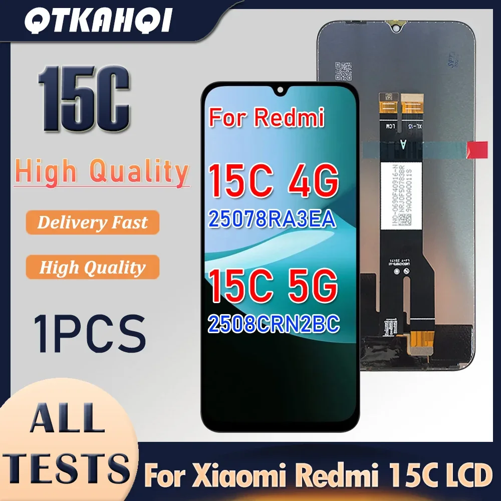Xiaomi Redmi 15C Ekran Dokunmatik Orijinal Çıtasız Ürün (Çerçevesiz)