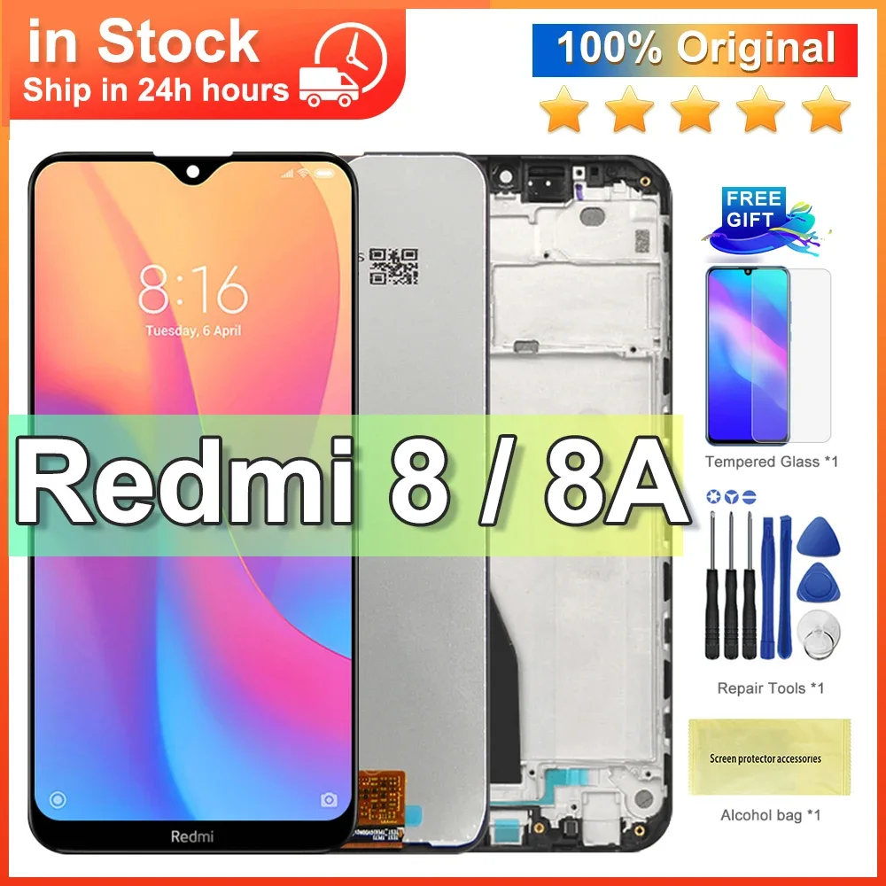 Xiaomi Redmi 8 Ekran Dokunmatik Orijinal Çıtasız Ürün (Çerçevesiz)