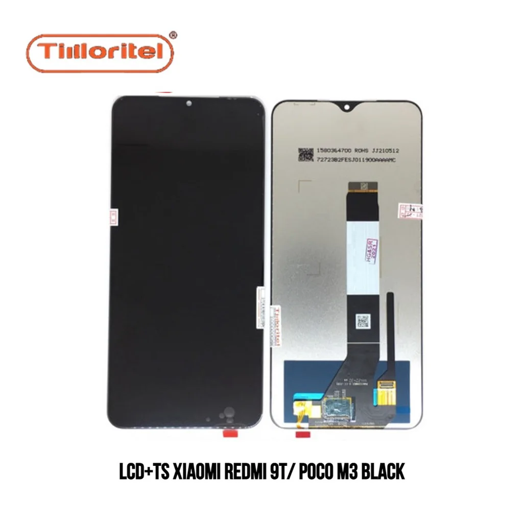 Xiaomi Redmi 9T/Redmi Poco M3 Çıtalı Ekran Dokunmatik Siyah Orijinal