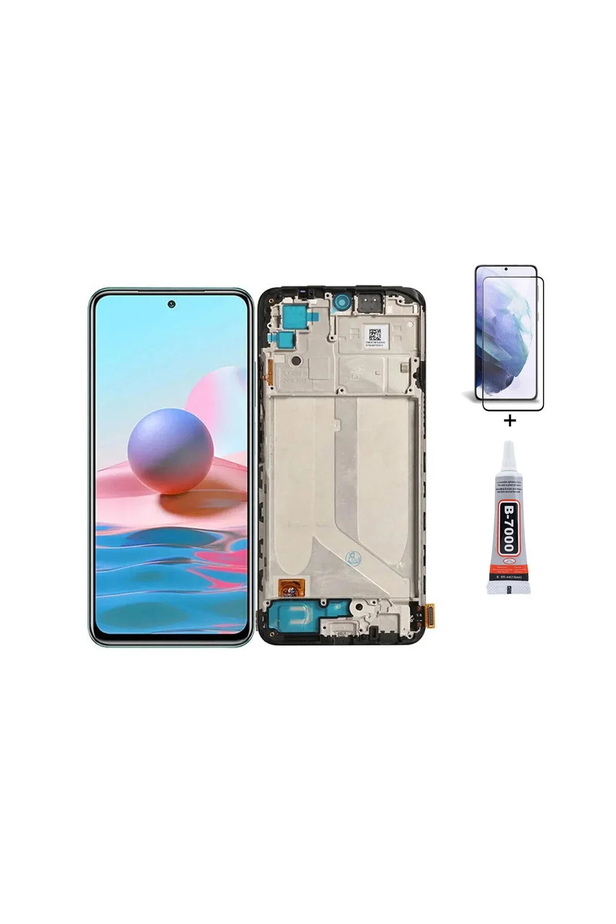 Xiaomi Redmi Note 10 4G Çıtalı Ekran Dokunmatik Siyah OLED
