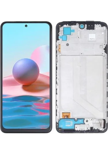 Xiaomi Redmi Note 10 5G Çıtalı Ekran Dokunmatik Siyah Orijinal