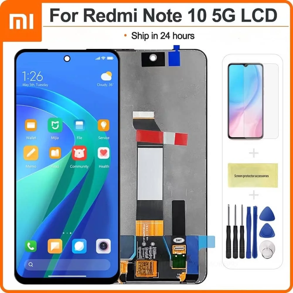 Xiaomi Redmi Note 10 5G Ekran Dokunmatik Orijinal Çıtasız Ürün (Çerçevesiz)