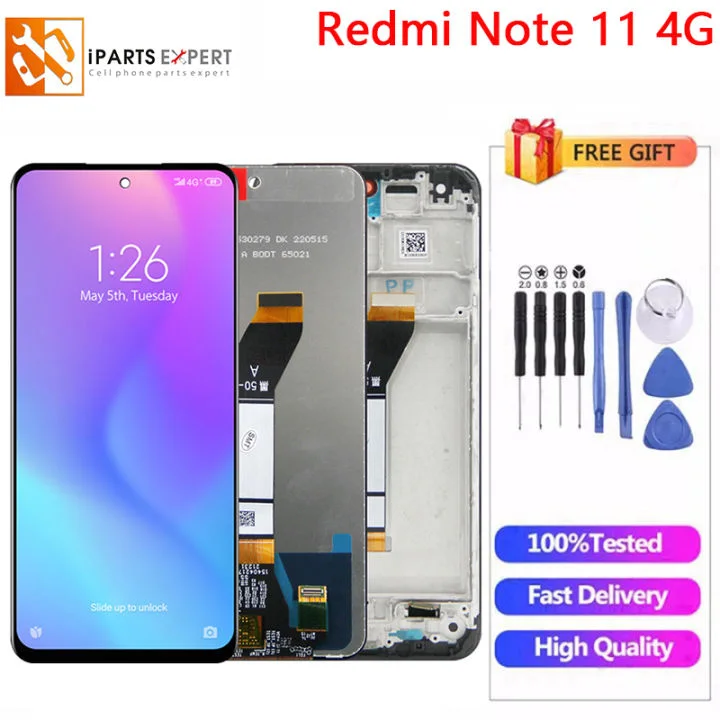Xiaomi Redmi Note 11 4G Ekran Dokunmatik A Plus Kalite Ürün Çıtasız (Çerçevesiz)