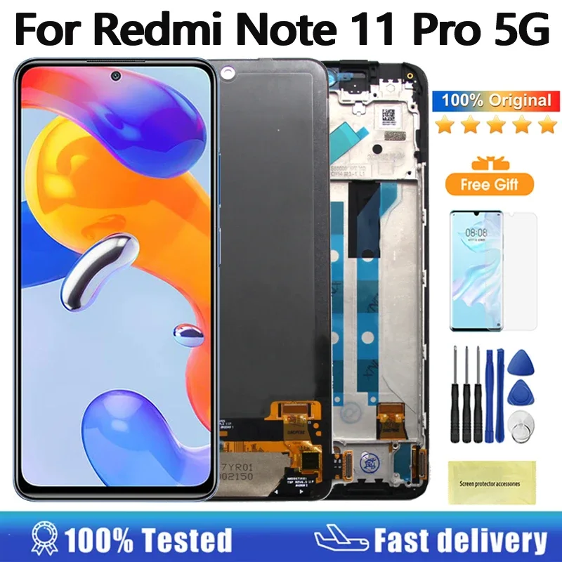 Xiaomi Redmi Note 11 Pro 5G Ekran Dokunmatik A Plus Kalite Ürün Çıtasız (Çerçevesiz)