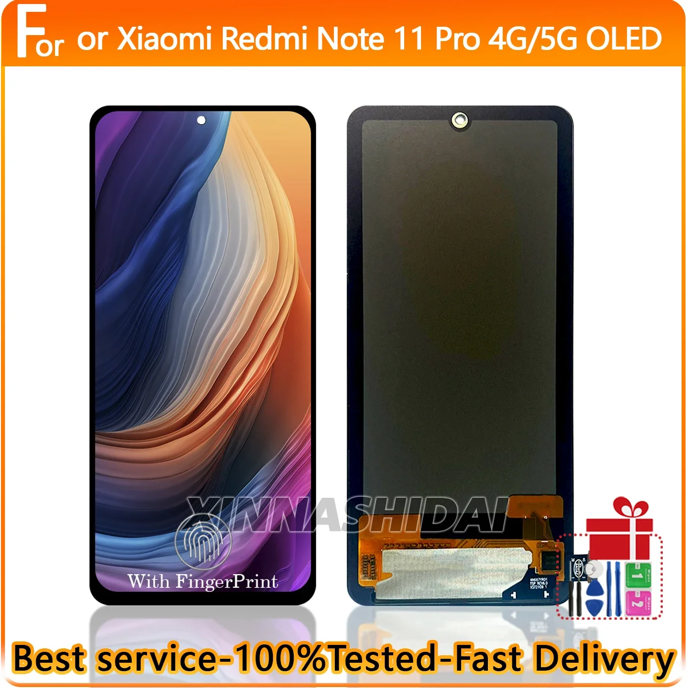 Xiaomi Redmi Note 11 Pro 5G Ekran Dokunmatik OLED 662MM Çıtasız (Çerçevesiz)