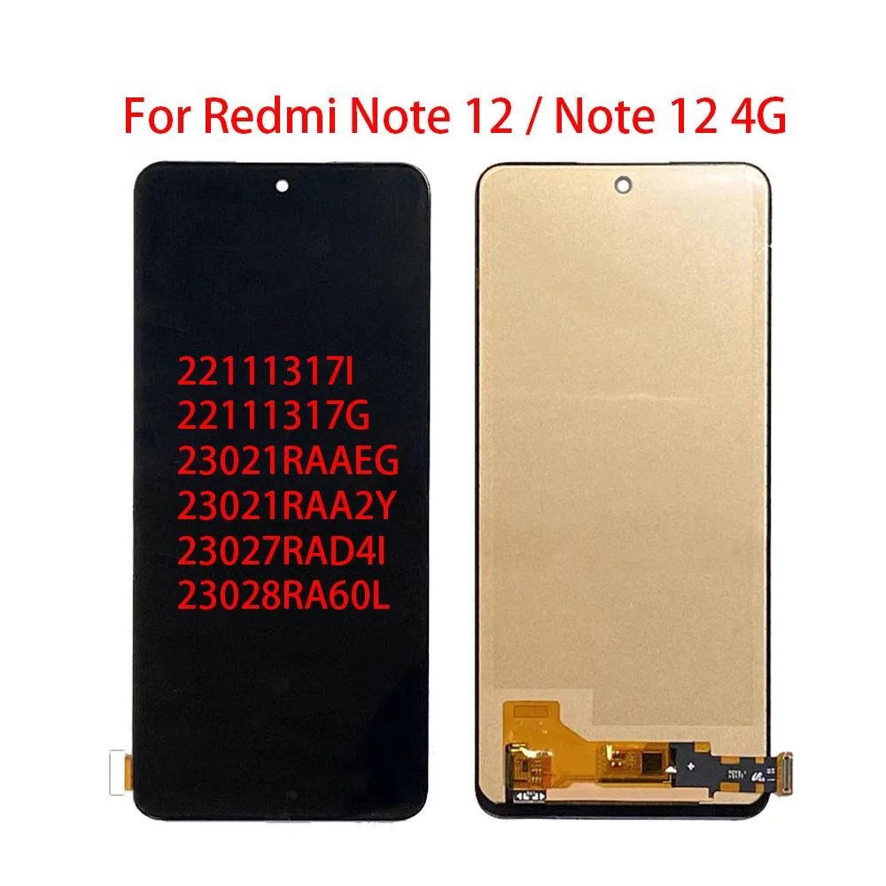 Xiaomi Redmi Note 12 4G Ekran Dokunmatik OLED 662MM Çıtasız (Çerçevesiz)