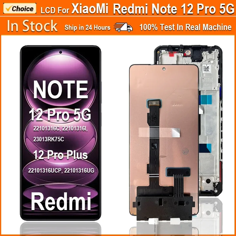Xiaomi Redmi Note 12 Pro 5G Ekran Dokunmatik SOFT OLED Kalite Ekran Çıtasız (Çerçevesiz)
