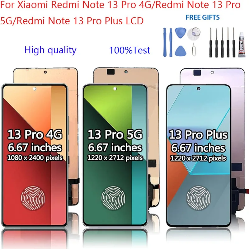 Xiaomi Redmi Note 13 Pro 4G Ekran Dokunmatik A Plus Kalite Ürün Çıtasız (Çerçevesiz)