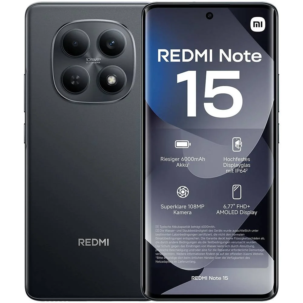 Xiaomi Redmi Note 15 4G Çıtalı Ekran Dokunmatik Siyah A Plus Kalite Ürün