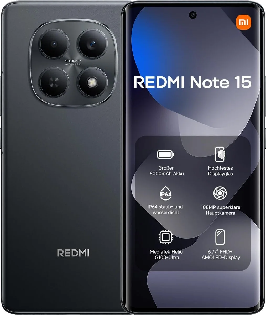 Xiaomi Redmi Note 15 4G Çıtalı Ekran Dokunmatik Siyah SOFT OLED Kalite Ekran