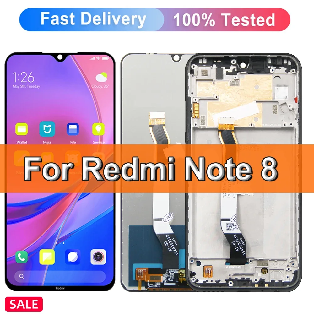 Xiaomi Redmi Note 8 Ekran Dokunmatik Orijinal Çıtasız Ürün (Çerçevesiz)