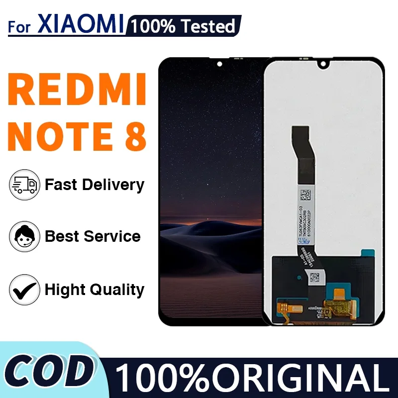 Xiaomi Redmi Note 8 Ekran Dokunmatik Orijinal Çıtasız Ürün (Çerçevesiz)
